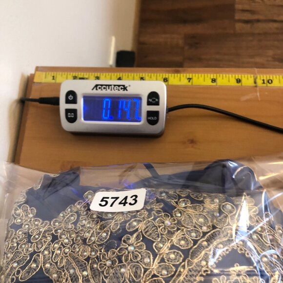 Jodi Kristopher Dress Womens 1 Jrs Blue Gold Lace Dance 2 Piece Sparkle Cocktail - Picture 16 of 16